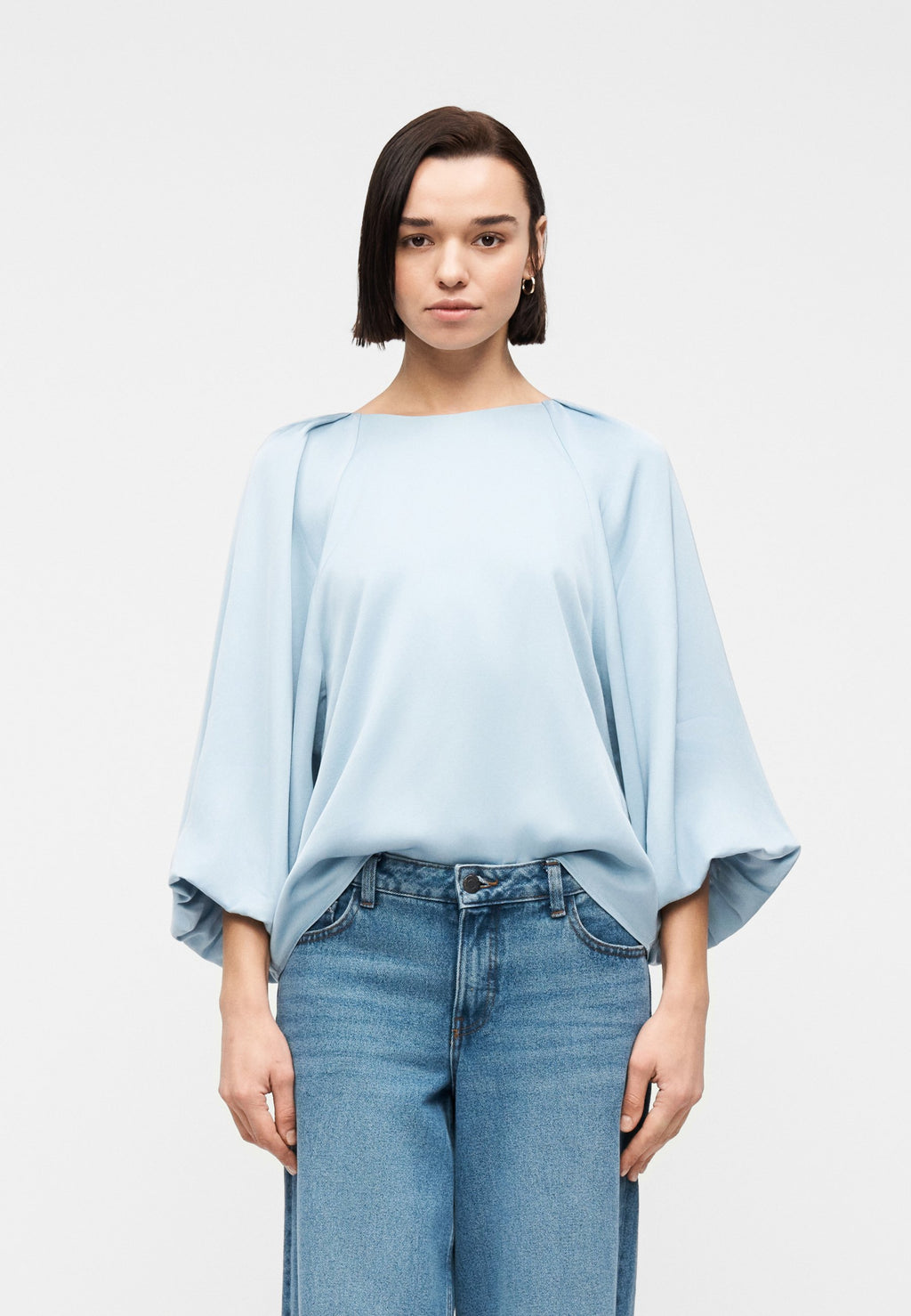 Selected 3/4 sleeved viscose