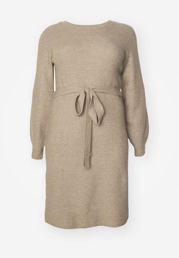 Vero Moda Curve VMCPIPPA -NECK DRESS  - Jumper dress - silver mink melange