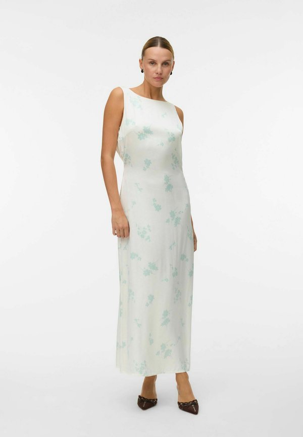 Vero Moda DRESS AWBILLIE LONG DRESS - Maxi dress - snow white