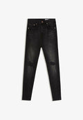 Bershka CARROT DESTROY - Slim fit jeans - black