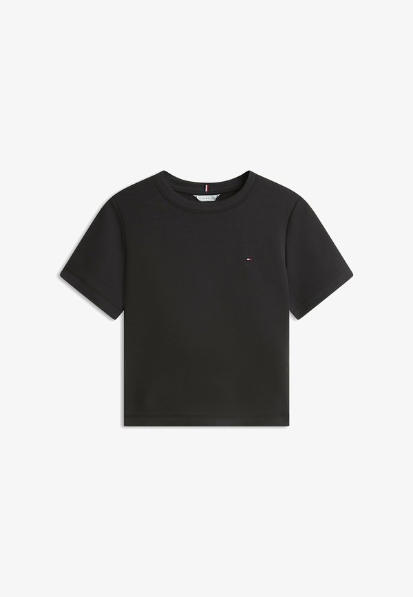 Tommy Hilfiger INTERLOCK BOXY C-NK SS TEE - INTERLOCK ESS - Basic T-shirt - black