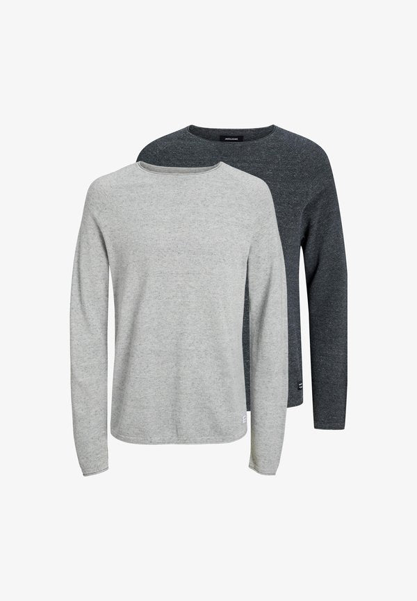 Jack & Jones 2 PACK - Jumper - dunkelgrau/hellgrau