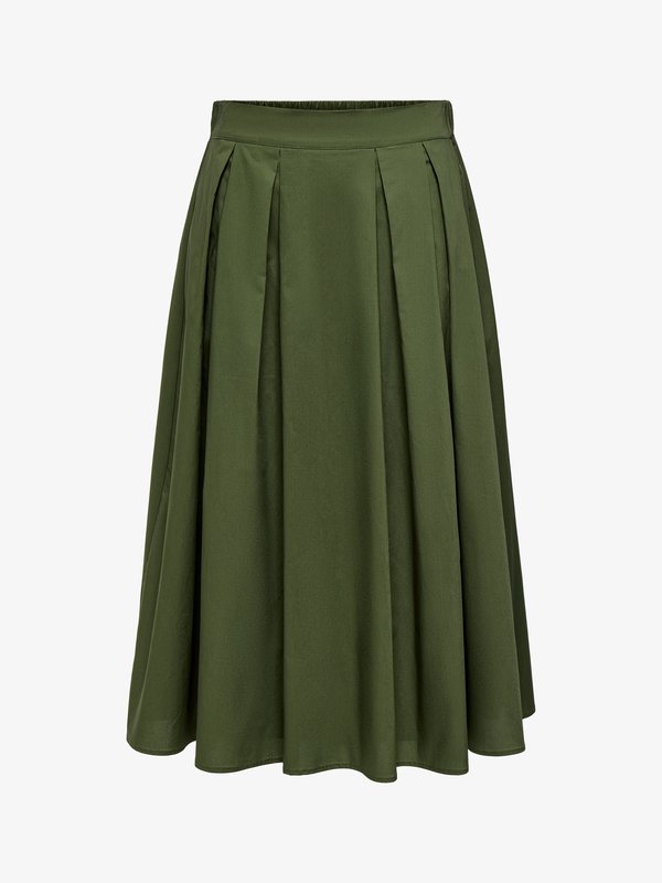 ONLY ONLMAILA LONG PLEAT SKIRT OX WVN - A-line skirt - khaki