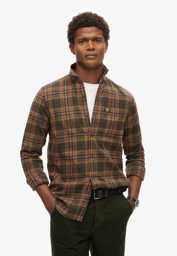 Superdry & Co LONG SLEEVE LUMBER - Shirt - drayton check olive