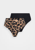 Vero Moda VMDITTE STRING 2 PACK - Briefs - black/light brown
