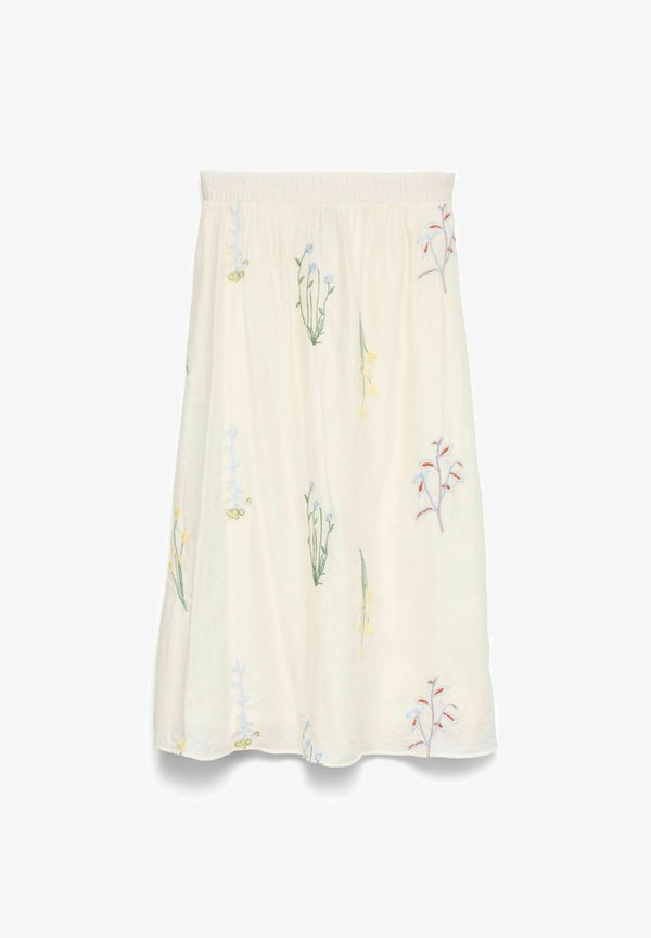 Vero Moda VMLINA High waist Midi - A-line skirt - snow white