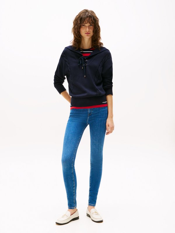 Tommy Hilfiger NOS COMO SKINNY RW MID BLUE - Jeans Skinny Fit - nos mid blue