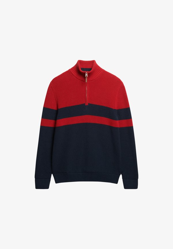 Superdry & Co STRIPE - Jumper - navy red