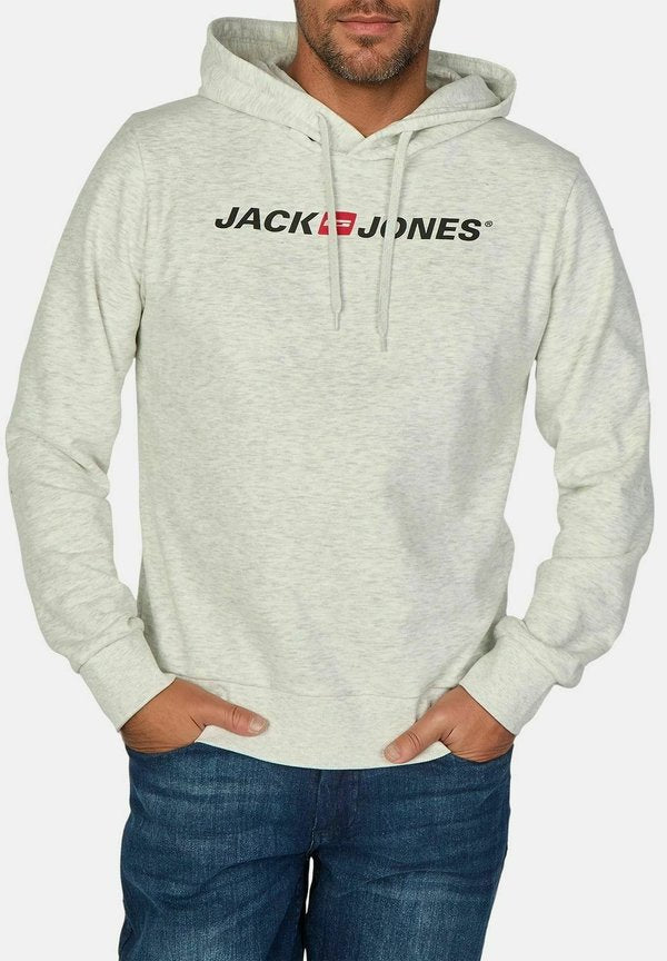 Jack & Jones JJMORTY - Hoodie - white melange