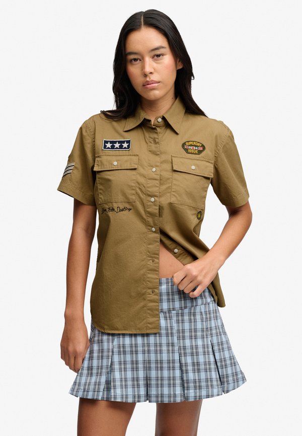 Superdry & Co SUPERDRY SHORT SLEEVE SCOUT SHIRT. - Button-down blouse - classic tan brown