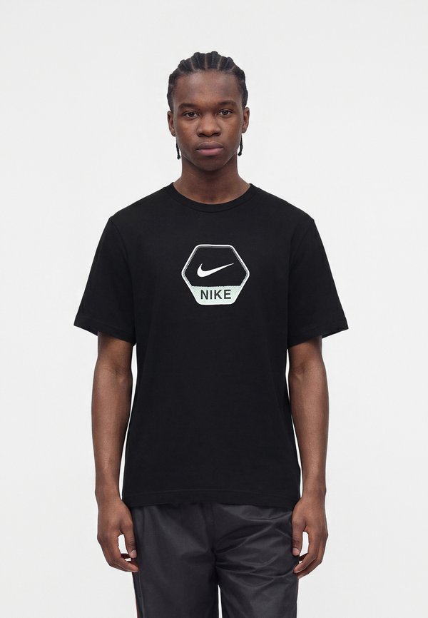 Nike Sportswear TEE - Print T-shirt - black/igloo