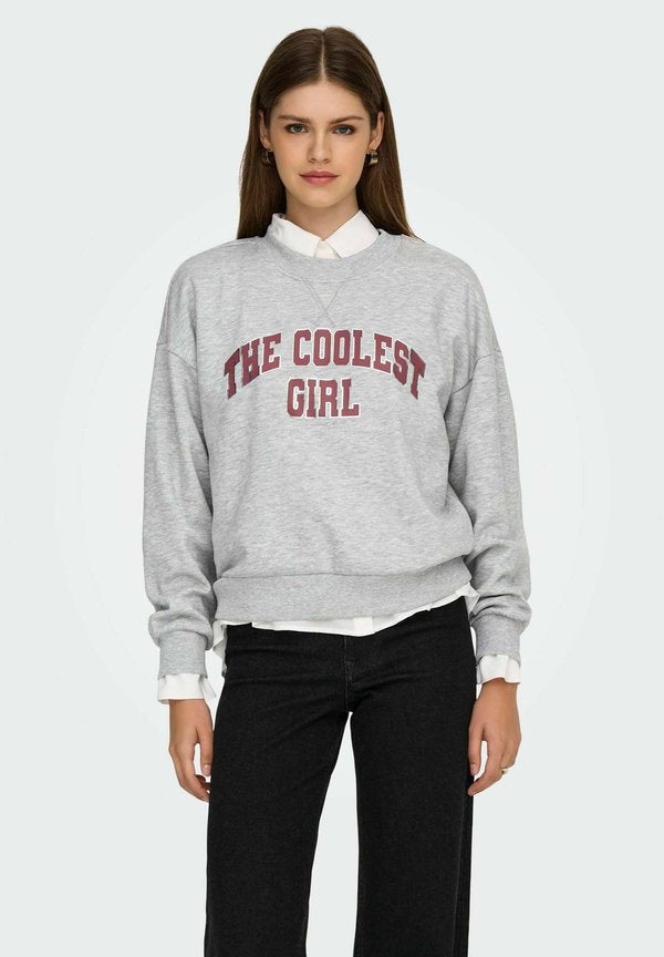 ONLY Sweats ONLJO Sweat - Sweatshirt - light grey melange