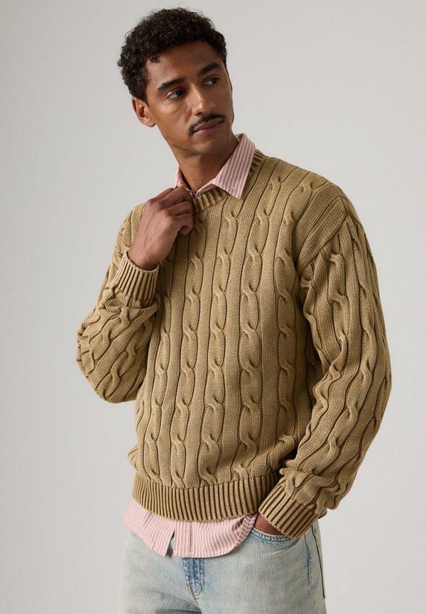 Levi's® CARMEL CABLE CREW - Jumper - pine bark