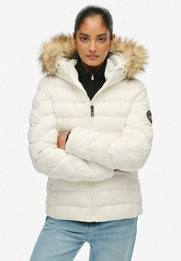 Superdry & Co FUJI HOOD PADDED - Winter jacket - bright white