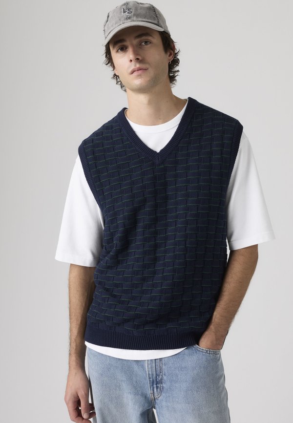 Levi's® SKYLINE - Jumper - basketweave navy/eden