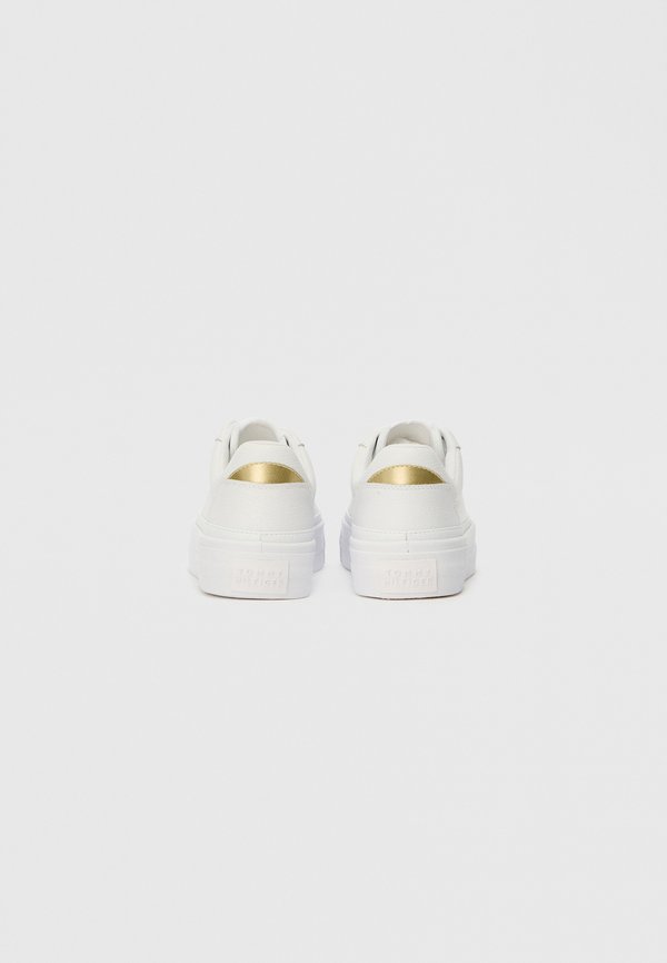 Tommy Hilfiger METALLIC LOGO PLATFORM TRAINERS WITH LEATHER