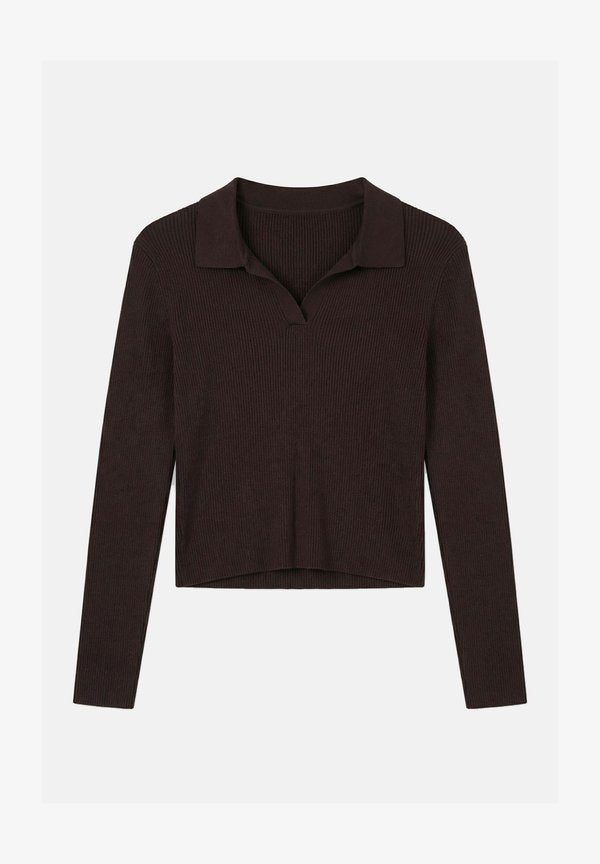 Vero Moda KNITTED PULLOVER VMALBERTA KNITTED PULLOVER - Jumper - chocolate chip