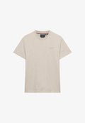 Superdry & Co SUPERDRY ESSENTIAL SERIF LOGO EMBROIDERED T-SHIRT.. - Basic T-shirt - straw grey marl grey