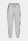 adidas Sportswear ESSENTIALS 3 STRIPES LOOSE PANTS - Tracksuit bottoms - grey/black