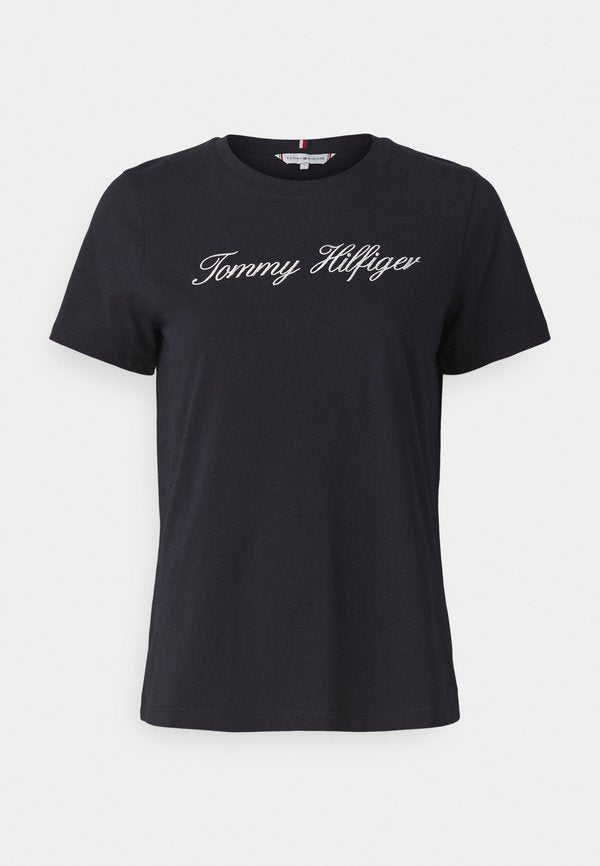 Tommy Hilfiger SCRIPT REGULAR - Print T-shirt - desert sky