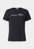 Tommy Hilfiger SCRIPT REGULAR - Print T-shirt - desert sky