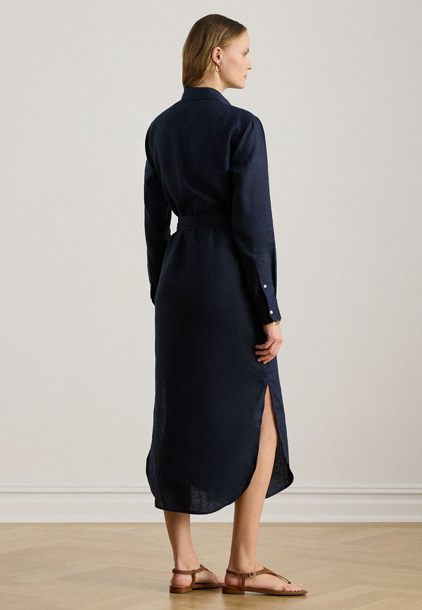 Lauren Ralph Lauren BELTED LINEN MIDI SHIRTDRESS
