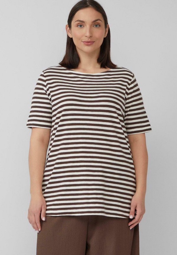 s.Oliver Print T-shirt - mokka