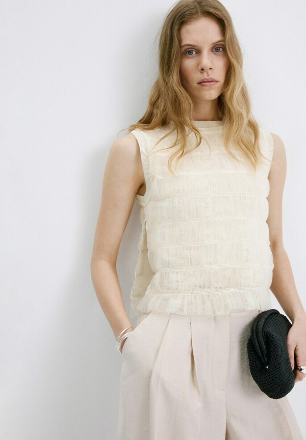 Mango ADULT - Blouse - beige