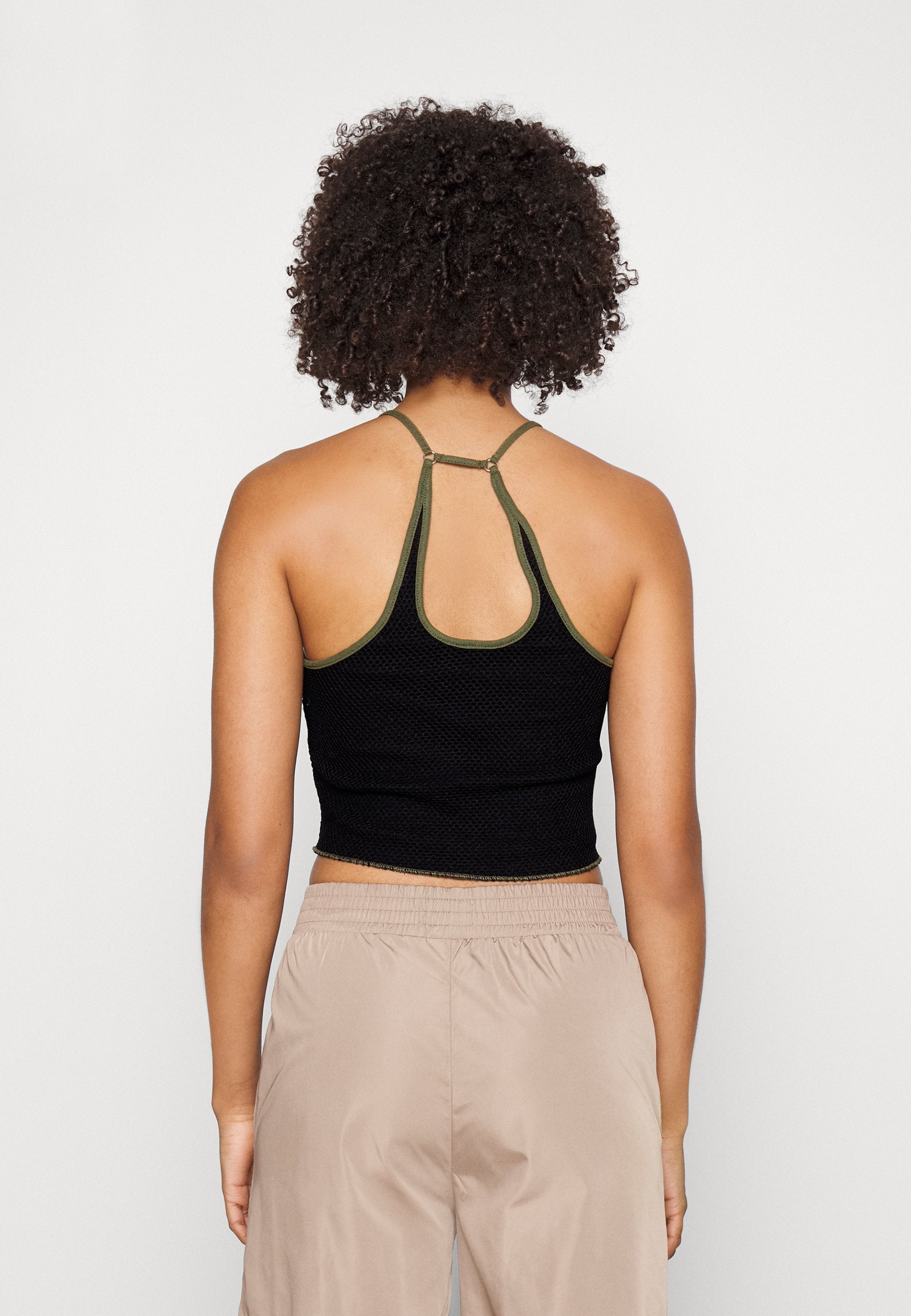 Jaded London HALTER TANK WITH BRIGHT ARMY SCREEN