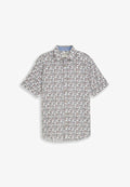 TOM TAILOR Shirt - white palm tree design