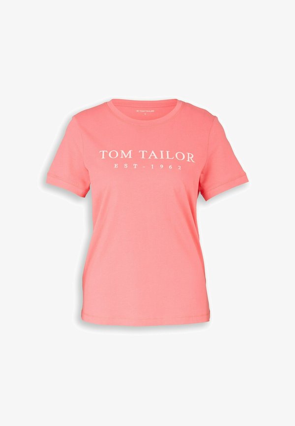 TOM TAILOR LOGO  - Print T-shirt - soft coral/pink