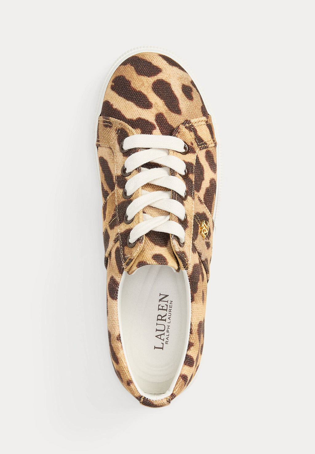 Lauren Ralph Lauren JANSON II OCELOT-PRINT CANVAS SNEAKER