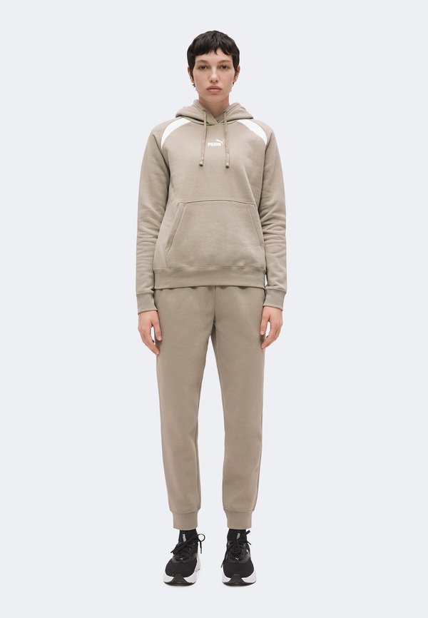 Puma HOODED SUIT - Tracksuit - mouse gray