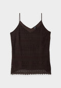 Vero Moda Curve VMCHONEY SINGLET - Blouse - chocolate torte