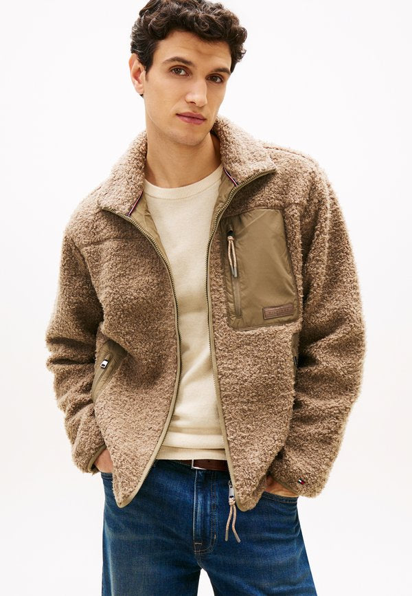 Tommy Hilfiger ZIP THROUGH UNISEX - Fleece jacket - coastal taupe
