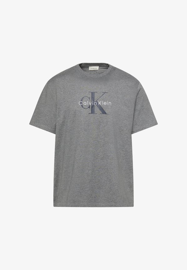 Calvin Klein Jeans SS HERO MONOLOGO TEE 20S - Print T-shirt - medium grey heather