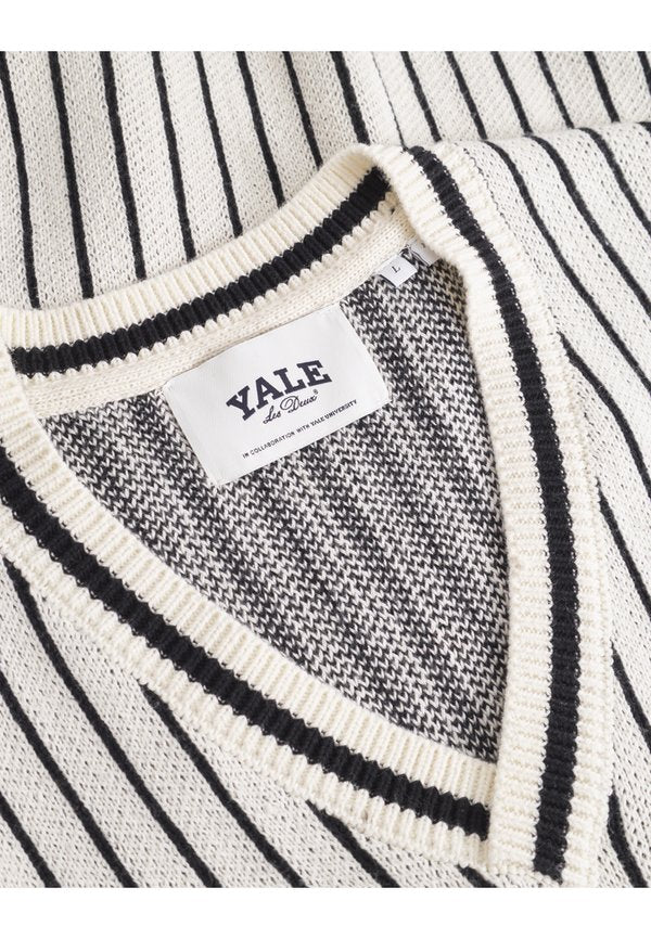 Les Deux YALE PINSTRIPE V NECK VEST UNISEX
