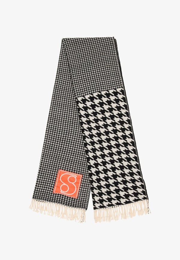 s.Oliver À MOTIF PIED-DE-POULE - Scarf - schwarz