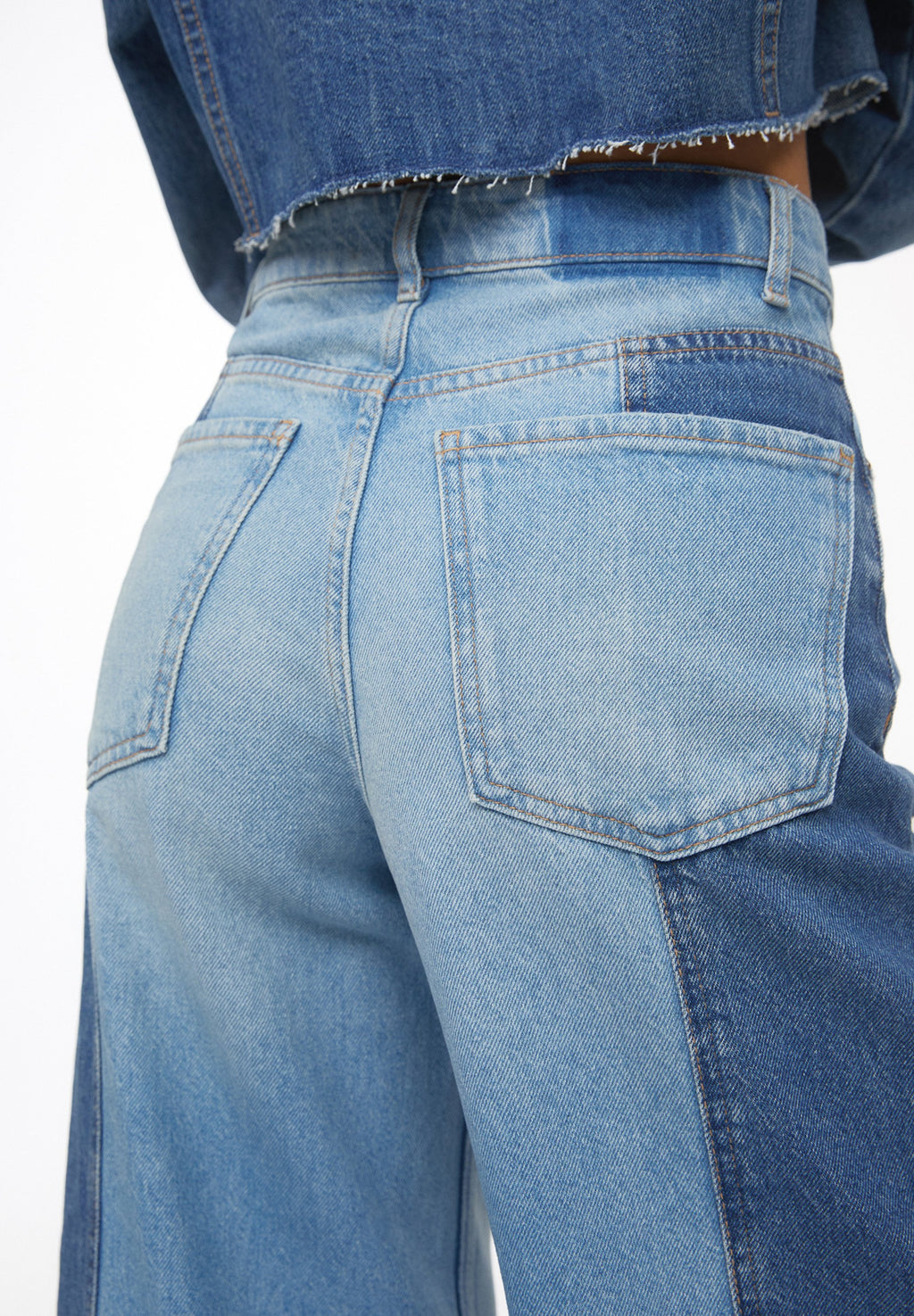 PULL&BEAR WIDE-LEG PATCHWORK