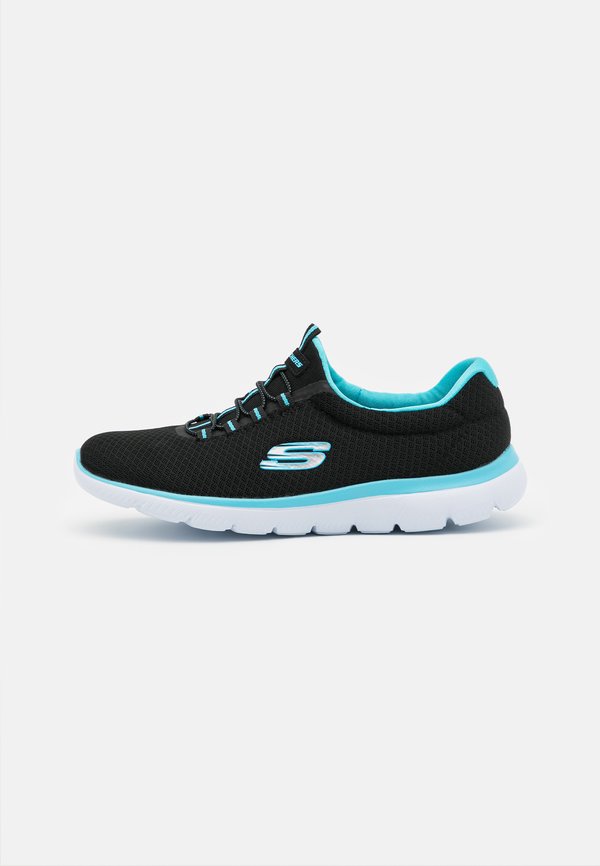 Skechers SUMMITS WIDE FIT - Trainers - black/turquoise