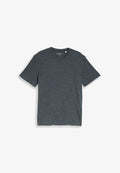 TOM TAILOR TOM TAILOR T-SHIRT T-SHIRT IN MELANGE-OPTIK - Basic T-shirt - navy/white fine stripe