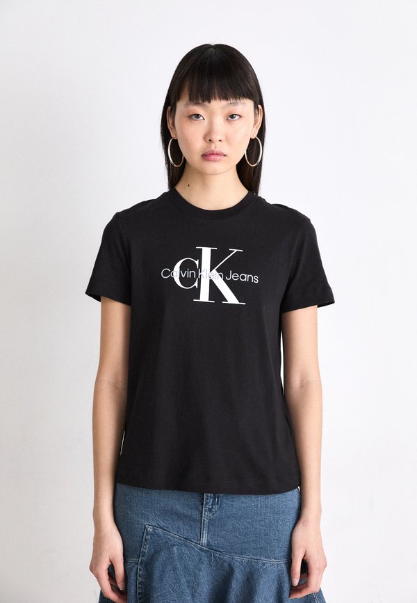 Calvin Klein Jeans CORE MONOGRAM REGULAR - Print T-shirt - black