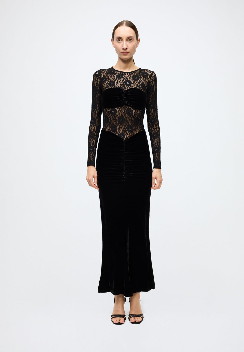 Bardot HELENIE VELOUR LACE MAXI DRESS