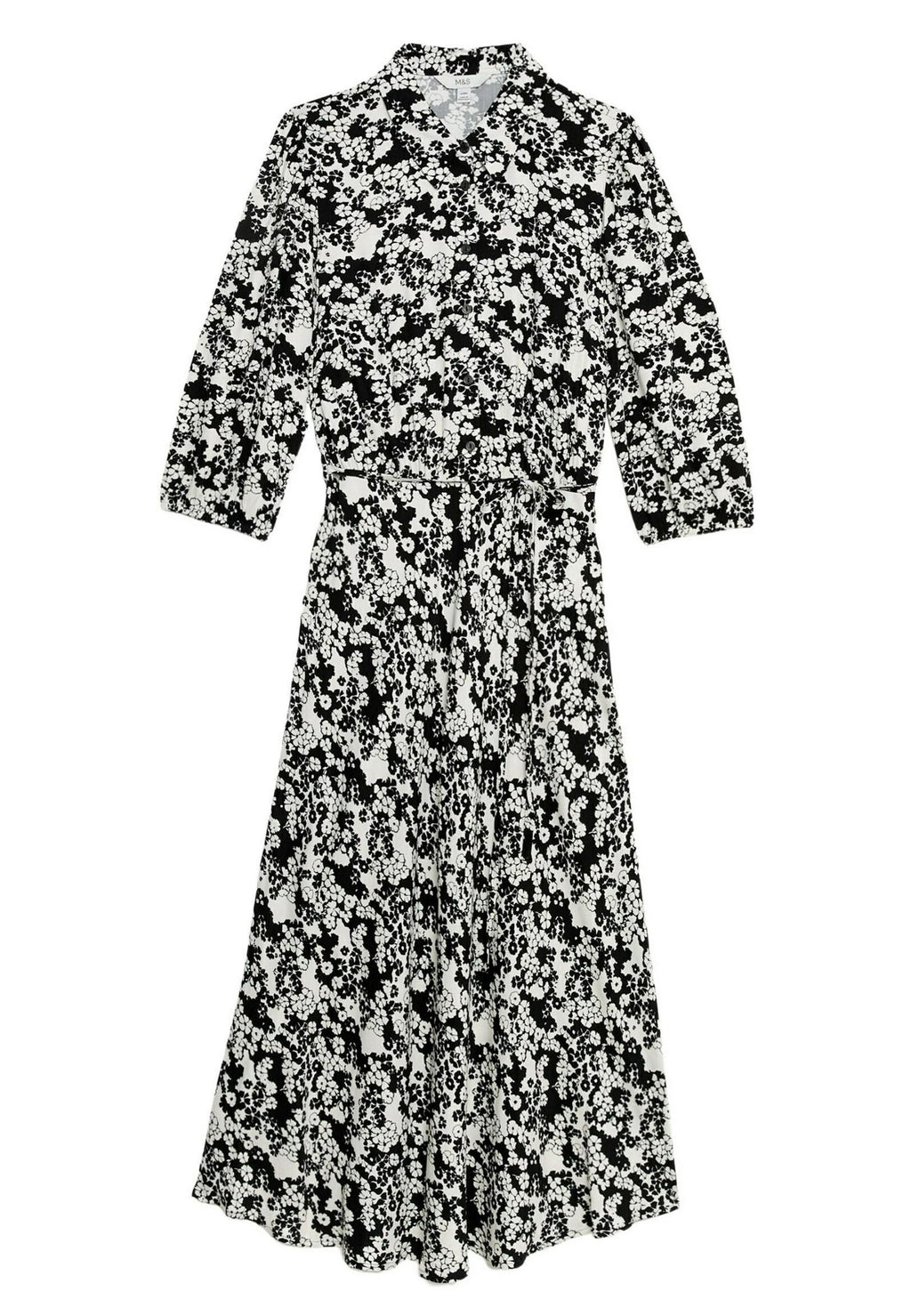 Marks & Spencer FLORAL BELTED MIDAXI