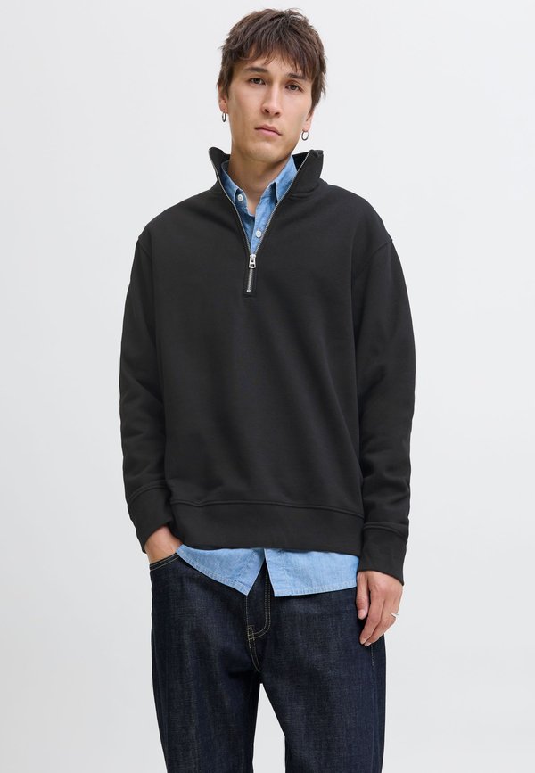 Jack & Jones Half zip Plain Half zip - Sweatshirt - black