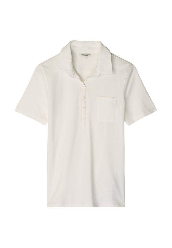 Marc O'Polo MARC O'POLO KURZARM POLOSHIRT SLIM MIT MATERIAL-MIX-DETAILS