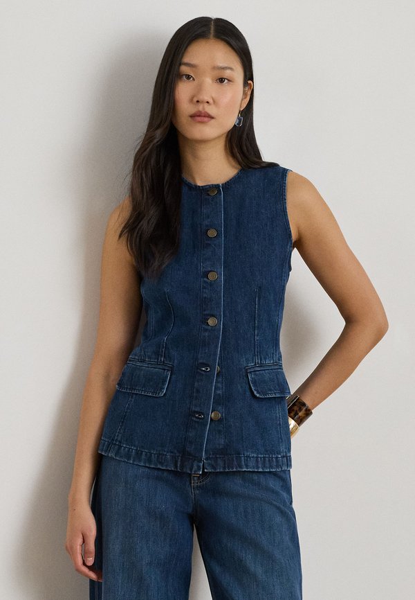 Lauren Ralph Lauren DENIM SLEEVELESS SHIRT