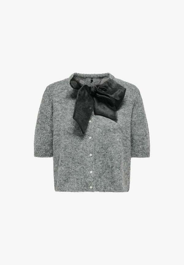 ONLY ONLOLIVIA - Cardigan - dark grey melange