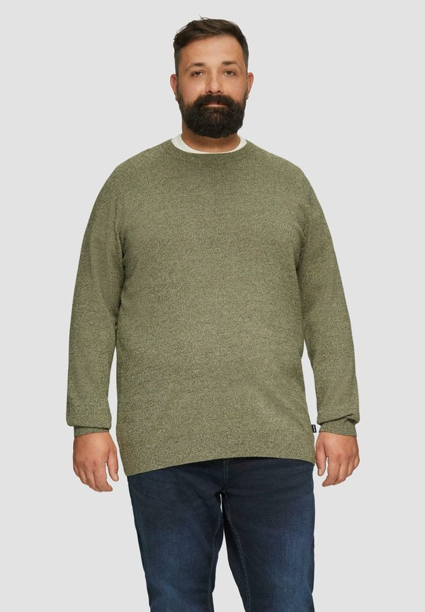s.Oliver MIT RIPPBÜNDCHEN - Jumper - olivgrün