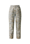Leichte, strukturierte Hosen in Blau- und Grautönen mit gemustertem Design. Mit einem elastischen Bund und schmal zulaufenden Beinen.